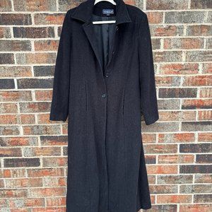 Harold's Long Black Wool Coat